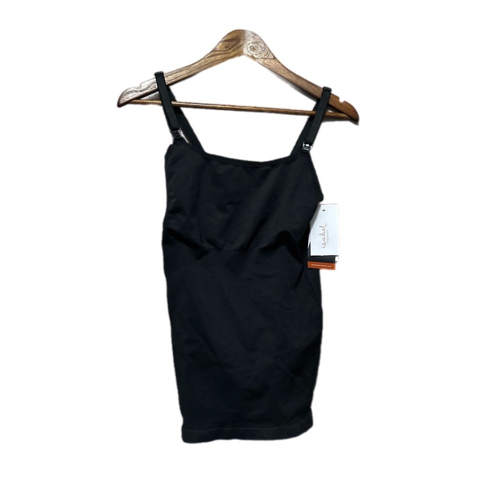 Ingrid + Isabel Black Postpartum Shaping Cami Tank Top L